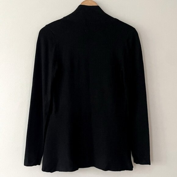Alfred Sung Black Open Front Cardigan Sweater Size XS bin 4A - Picture 5 of 6